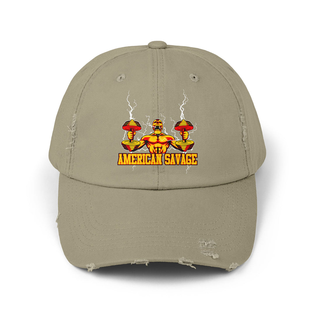 RIDE THE LIGHTNING GOLD RED/AMERICAN SAVAGE CAP