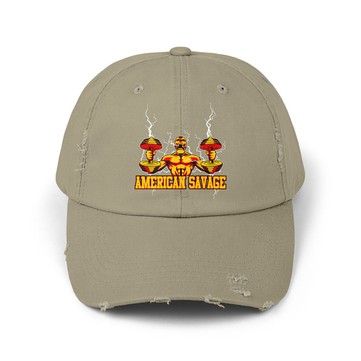 RIDE THE LIGHTNING GOLD RED/AMERICAN SAVAGE CAP