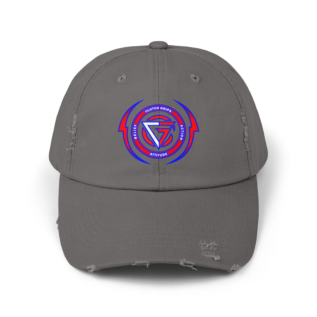 CG LOGO WITH LIGHTNING ARCHES RED WHITE BLUE /BELIEF ATTITUDE ACTION CAP