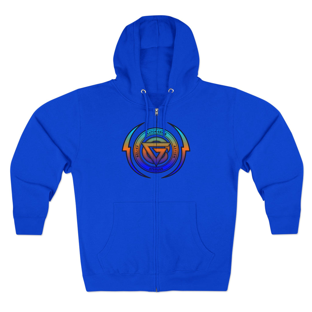 CG SKULLATOR BLUE ORANGE AQUA /WORLD DOMINATION ZIP UP