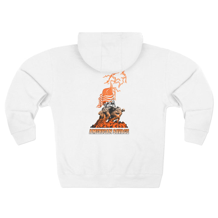 CG A AMERICAN WARRIORS ORANGE WHITE FADE /AMERICAN SAVAGE ZIP UP