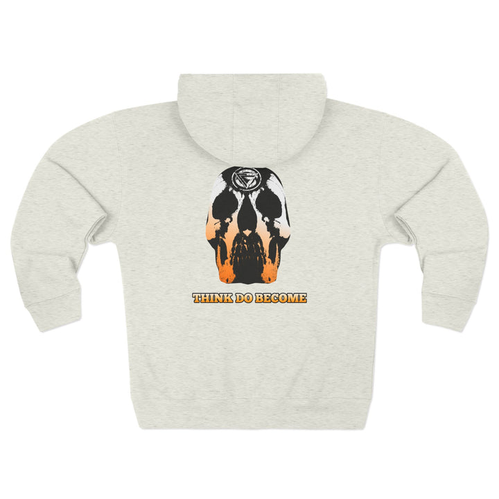 CG SKULL ORANGE WHITE FADE  /THINK DO BECOME ZIP UP