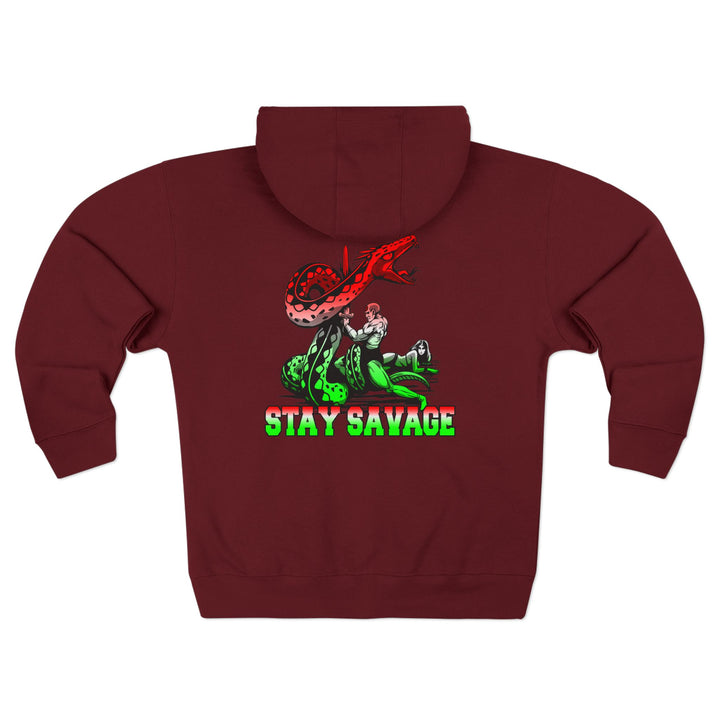 CG SERPENT SLAYER RED WHITE GREEN FADE /STAY SAVAGE ZIP UP
