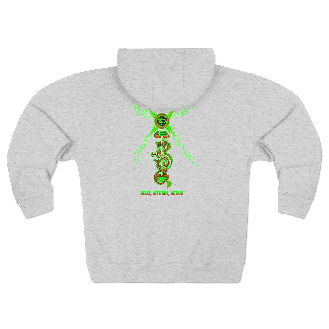 CG DRAGON BELL LIGHTNING ORANGE GREEN/BELEIF ATTITUDE ACTION ZIP UP