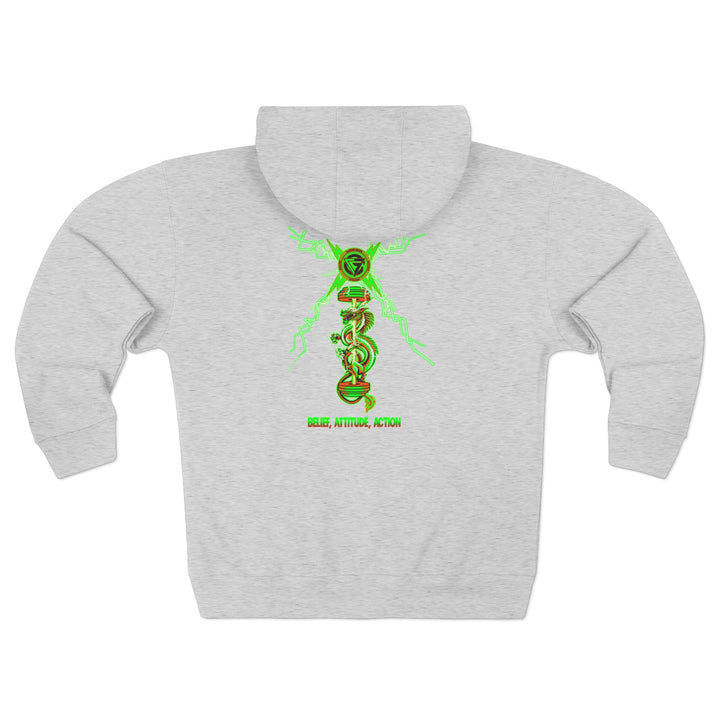 CG DRAGON BELL LIGHTNING ORANGE GREEN/BELEIF ATTITUDE ACTION ZIP UP