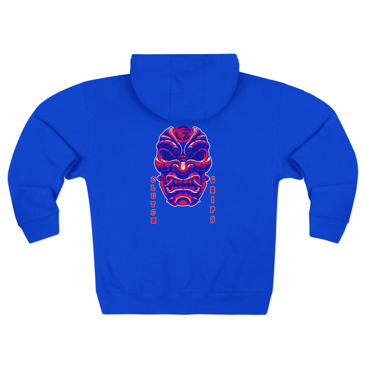 CG SAMURAI MASK RED BLUE/CLUTCH GRIPS  ZIP UP