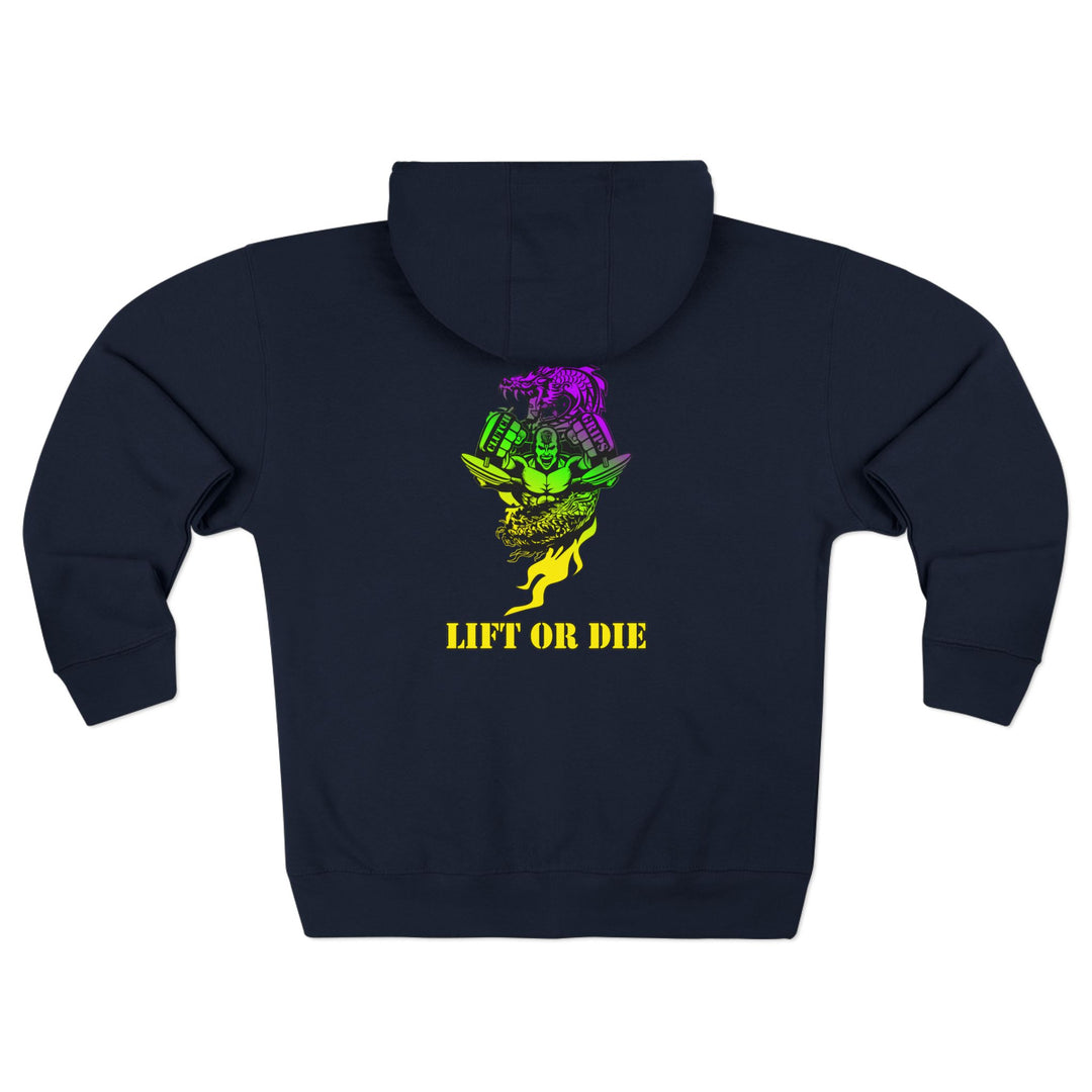 CG MAC SNAP DRAGON YELLOW GREEN PURPLE /LIFT OR DIE ZIP UP