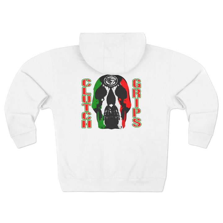 CG SKULL RED WHITE GREEN/CLUTCHGRIPS ZIP UP