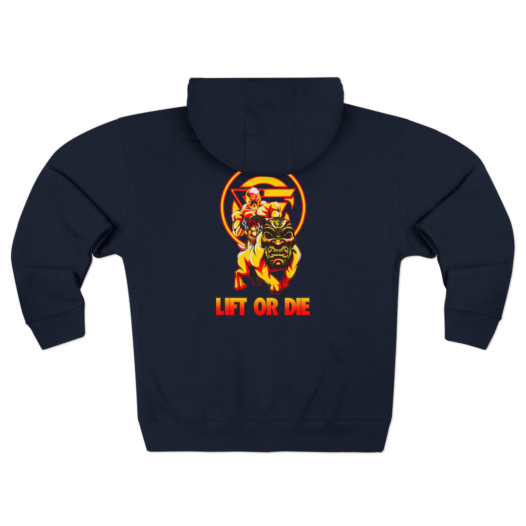 CG ANGRY DOG GOLD RED /LIFT OR DIE ZIP UP