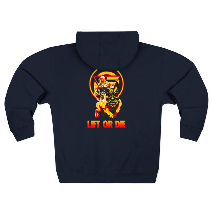 CG ANGRY DOG GOLD RED /LIFT OR DIE ZIP UP