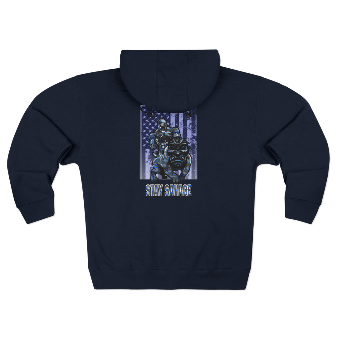 CG ANGRY DOG CAMO BLUE /STAY SAVAGE /ZIP UP