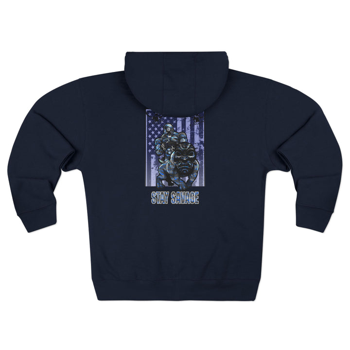CG ANGRY DOG CAMO BLUE /STAY SAVAGE /ZIP UP
