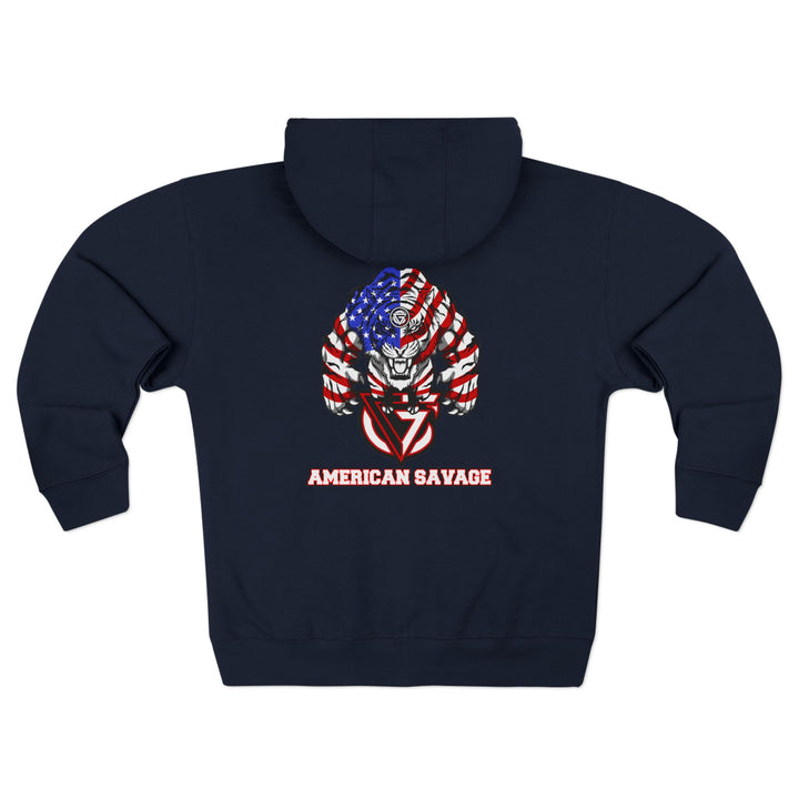 CG WICKED TIGER RED WHITE BLUE /AMERICAN SAVAGE ZIP UP