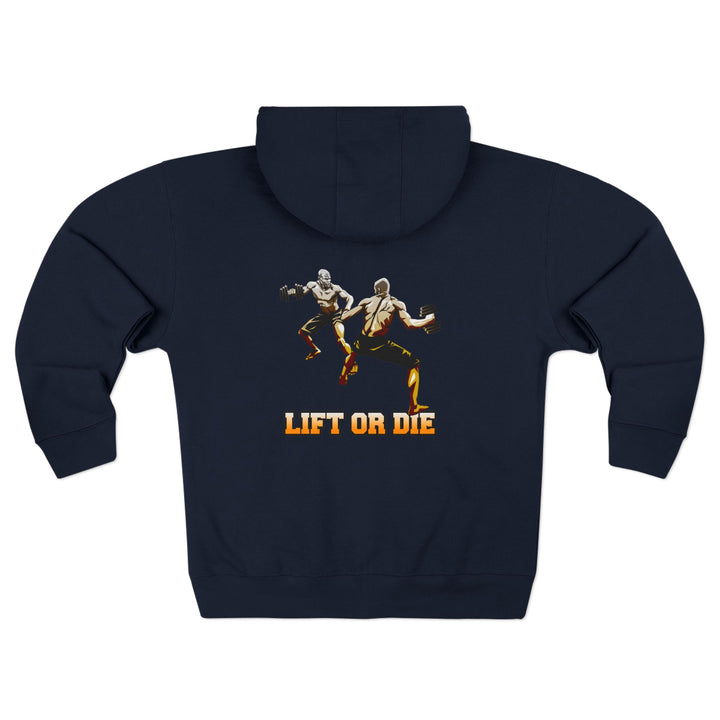 CG STAND OF ORANGE WHITE FADE/LIFT OR DIE ZIP UP