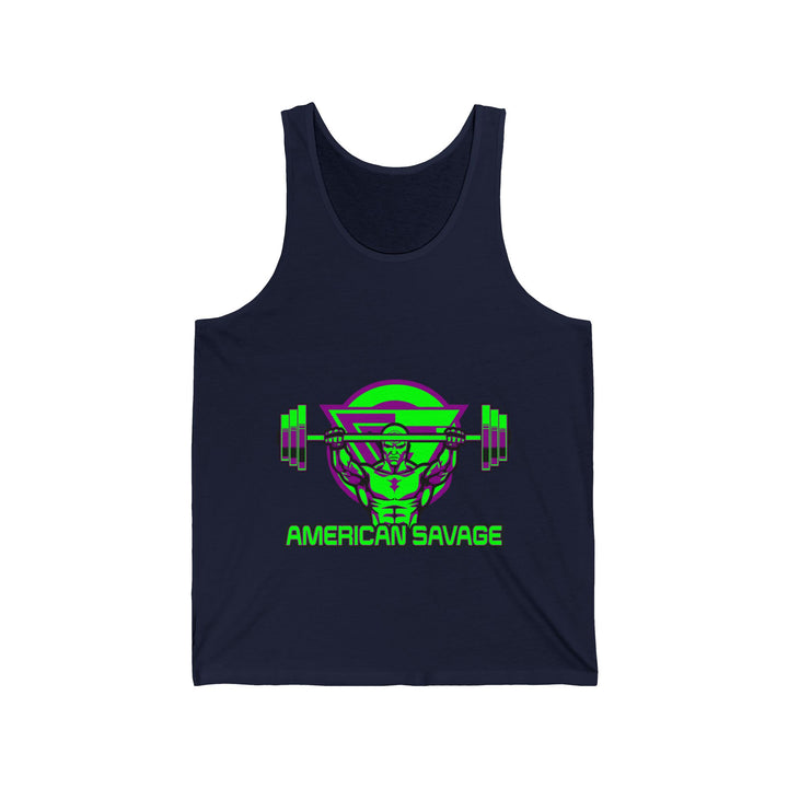 ENTER THE MAC PURPLE GREEN TANK/AMERICAN SAVAGE