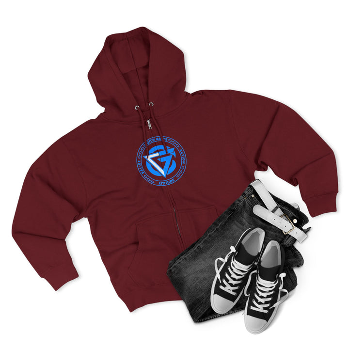 MAC SNAP DRAGON BLUE /LIFT OR DIE ZIP UP