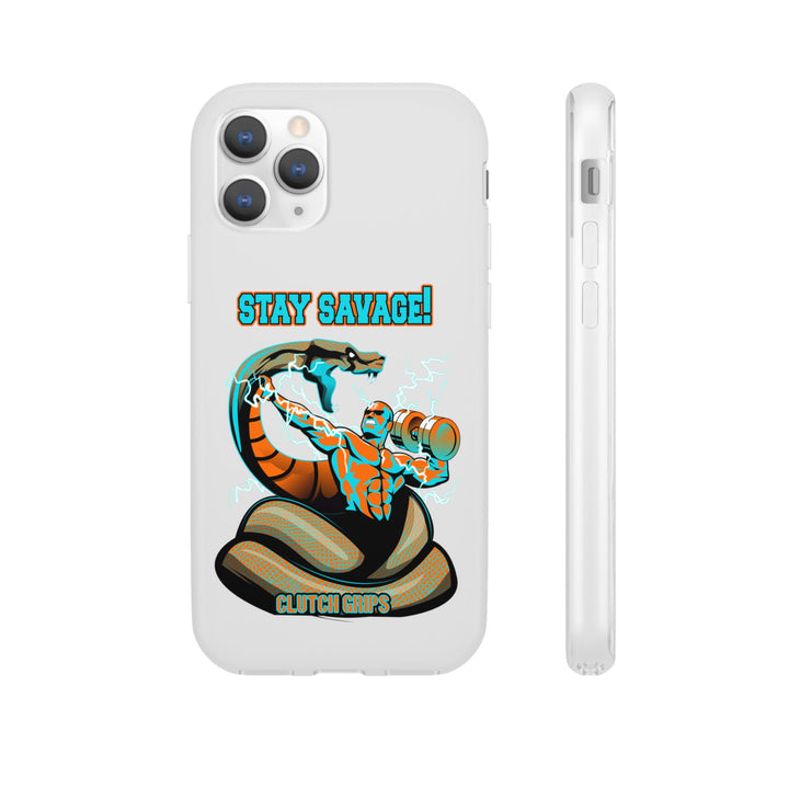 MAC VS SNAKE MIAMI COLORS AQUA ORANGE PHONE CASE /STAY SAVAGE