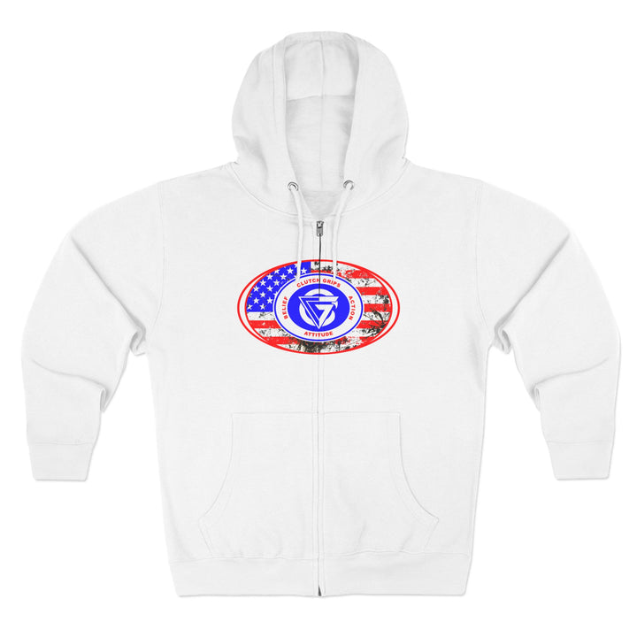 AMERICAN WARRIOR TRIBUTE  RED WHITE BLUE/AMERICAN SAVAGE ZIP UP