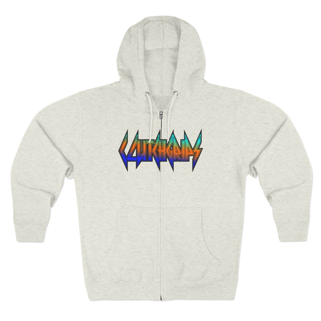 CG TIGER FLAME BLUE ORANGE AQUA FADE /LIFT OR DIE  ZIP UP