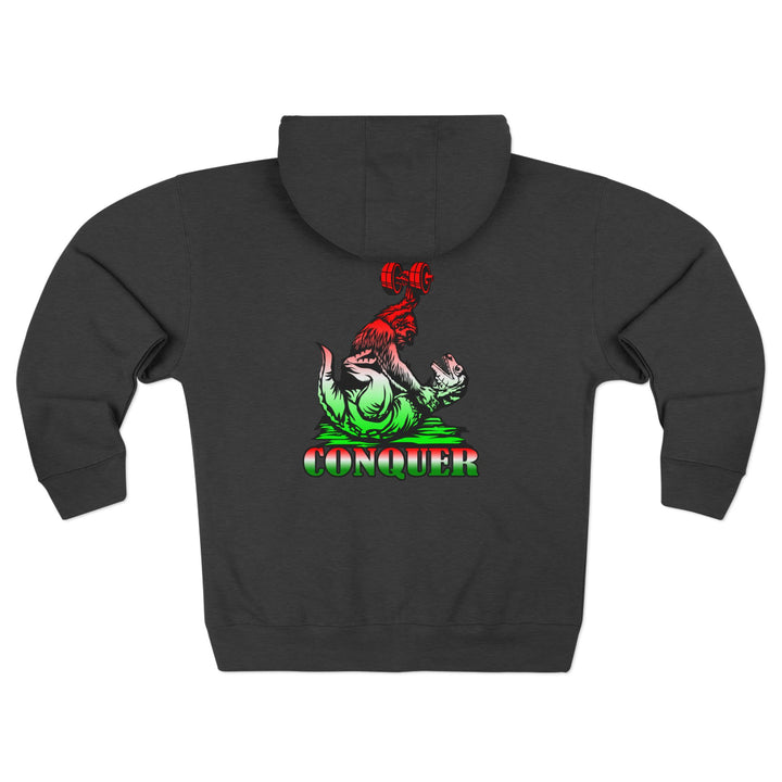 CG APE VS ZILLA RED WHITE GREEN FADE /CONQUER ZIP UP