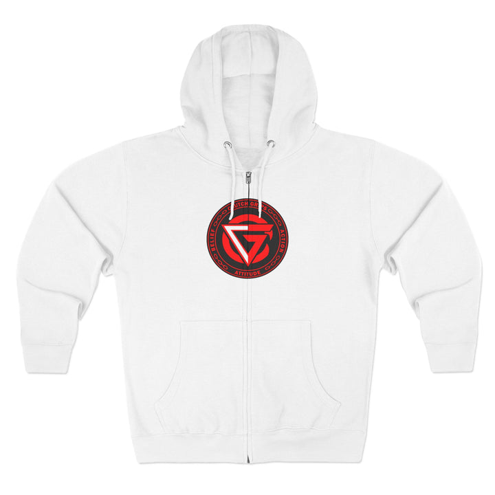 ENTER THE MAC RED BLACK /AMERICAN SAVAGE ZIP UP