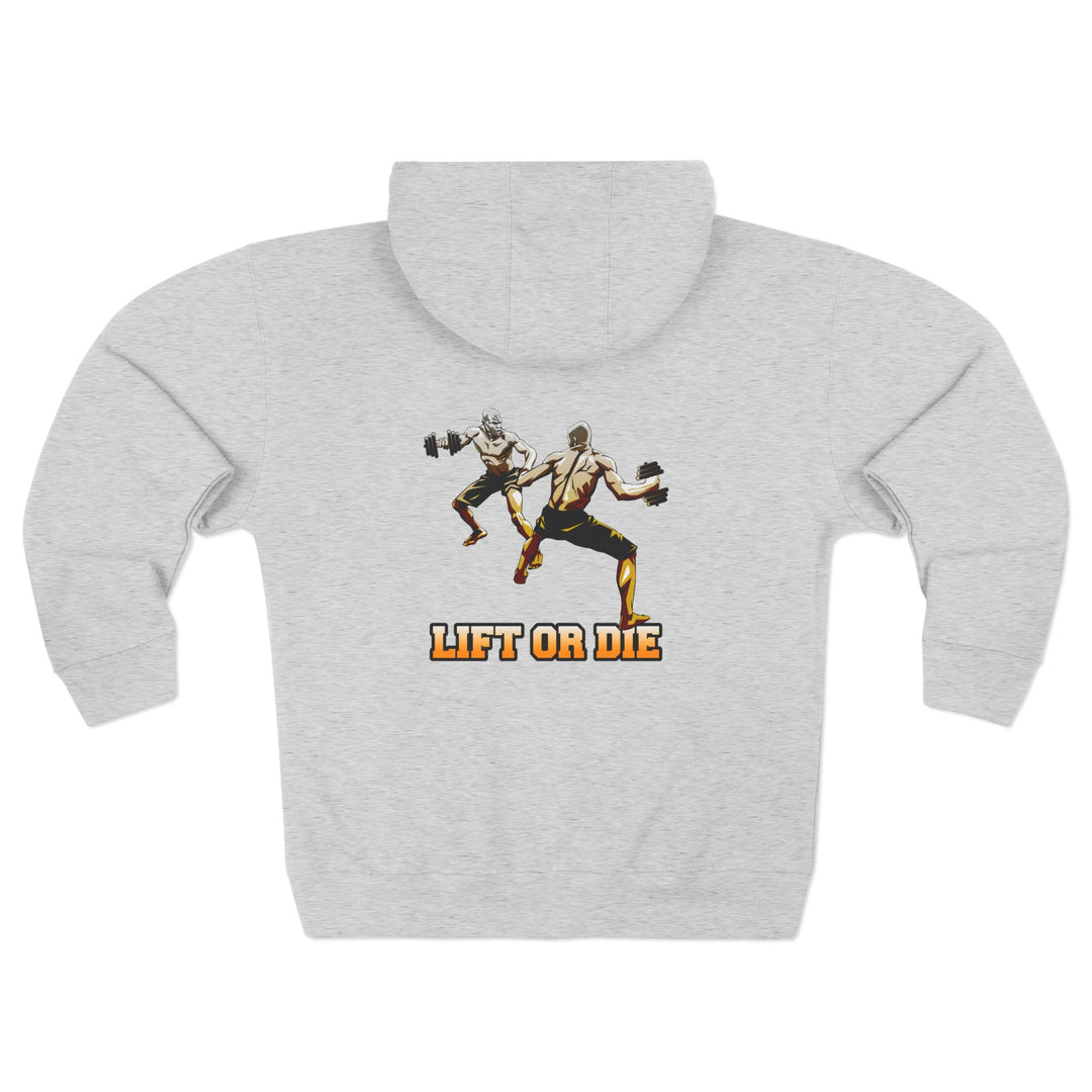 CG STAND OF ORANGE WHITE FADE/LIFT OR DIE ZIP UP