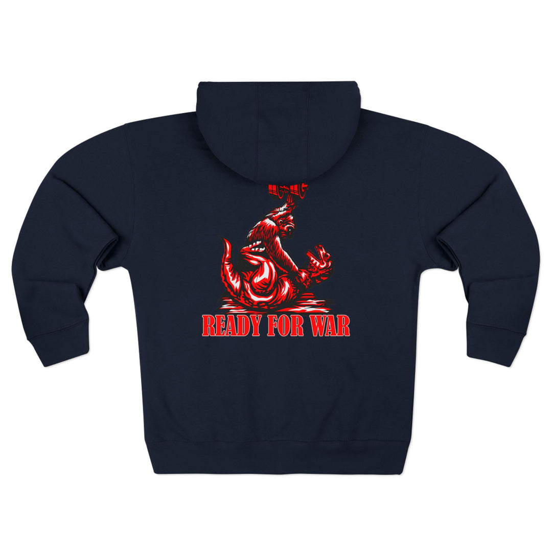 CG APE VS ZILLA RED WHITE /READY FOR WAR ZIP UP