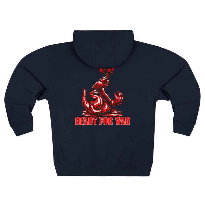 CG APE VS ZILLA RED WHITE /READY FOR WAR ZIP UP