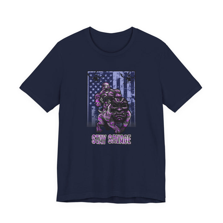 ANGRY DOG FLAG PURPLE GREY CAMO/STAY SAVAGE