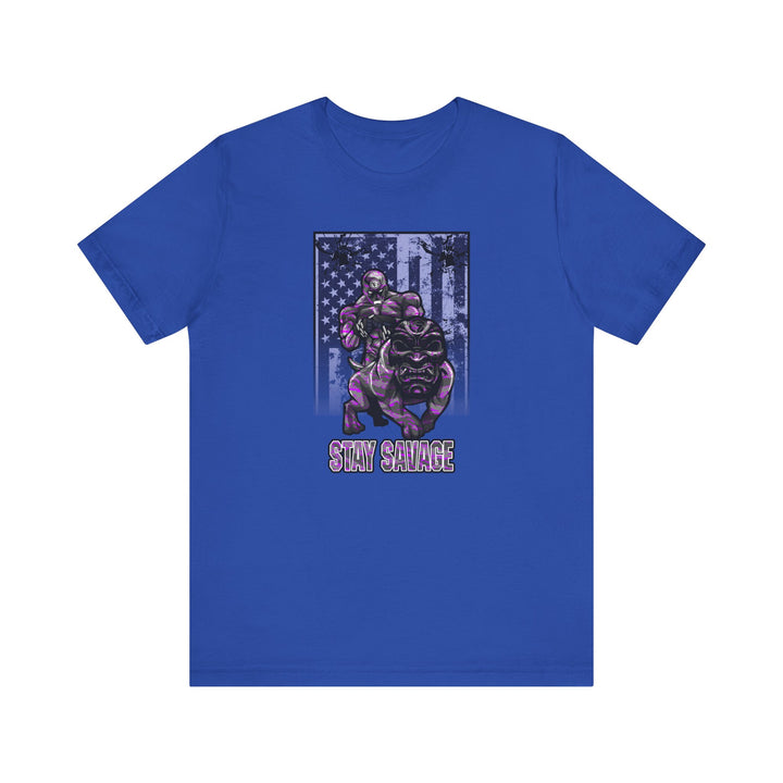 ANGRY DOG FLAG PURPLE GREY CAMO/STAY SAVAGE