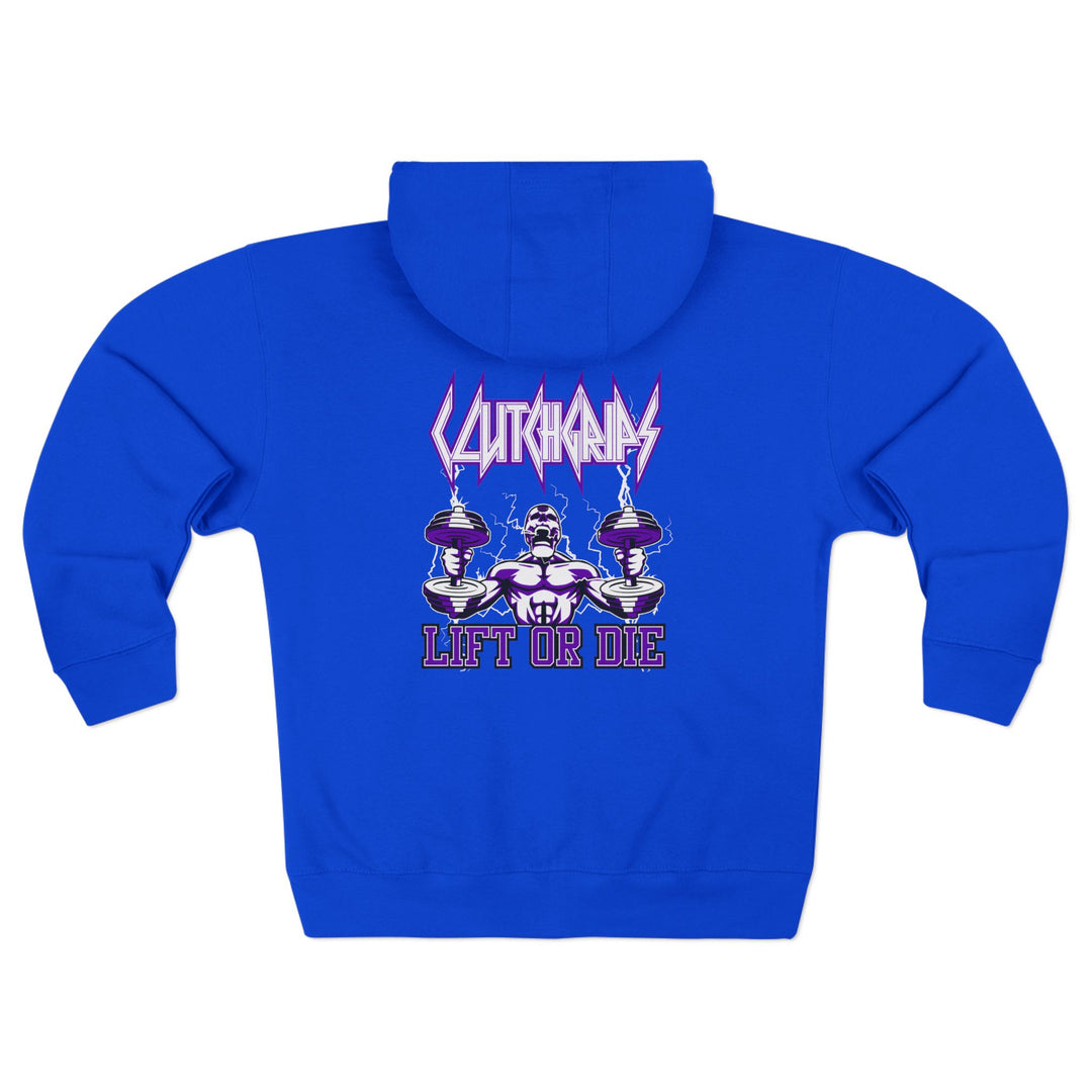 RIDE THE LIGHTNING  PURPLE WHITE /LIFT OR DIE ZIP UP