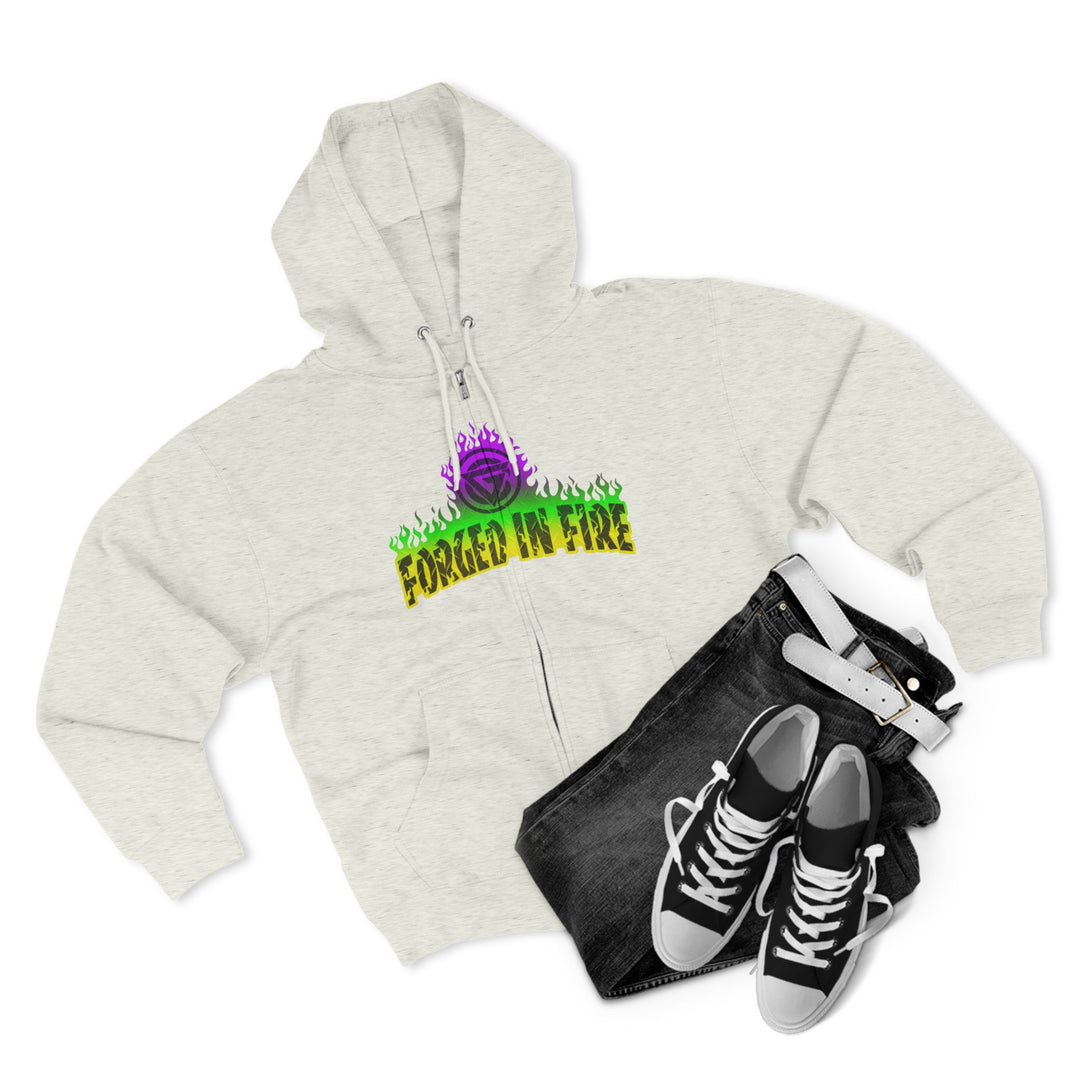 CG LIFT KICK YELLOW GREEN PURPLE FADE/WELCOME TO THE JUNGLE ZIP UP