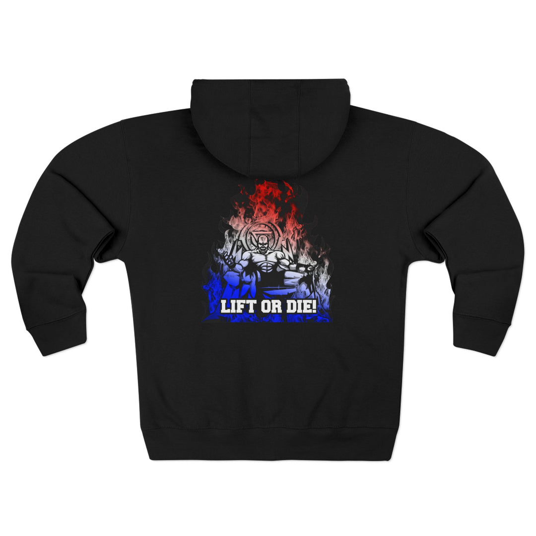 MAC FINAL BOSS RED WHITE BLUE FADE/LIFT OR DIE ZIP UP