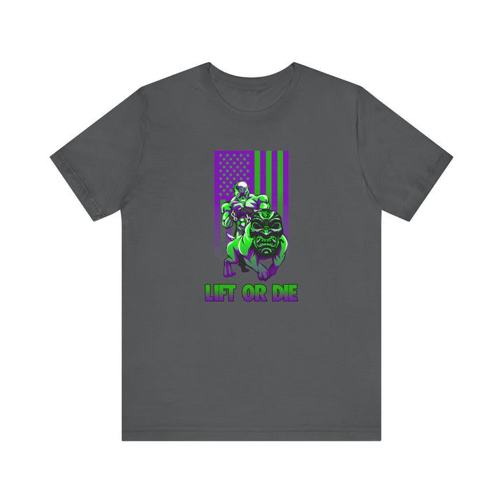 ANGRY DOG PURPLE GREEN FLAG/LIFT OR DIE