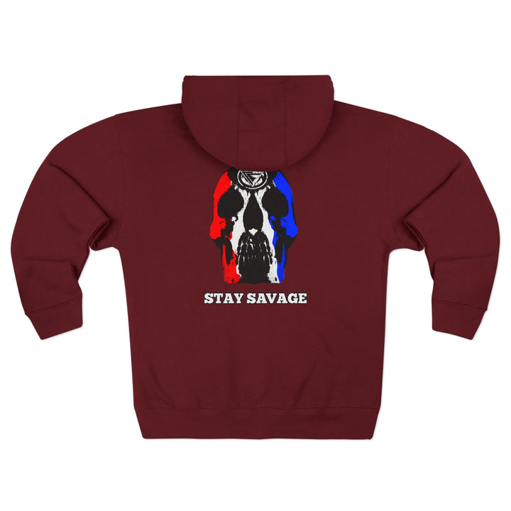CG SKULL RED WHITE BLUE/STAY SAVAGE ZIP UP