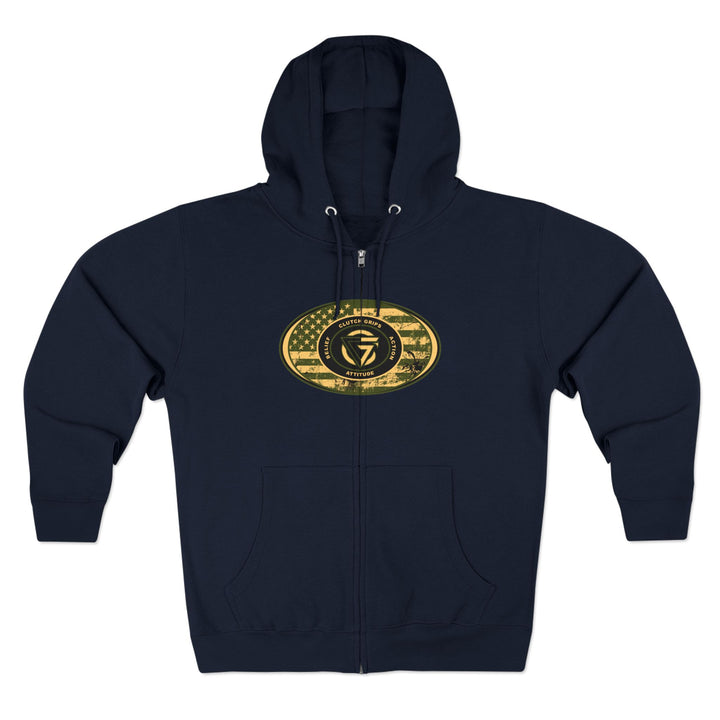 CG TIGER FLAME PATRIOT WAR TIGER CAMO /FIGHT FOR IT ZIP UP