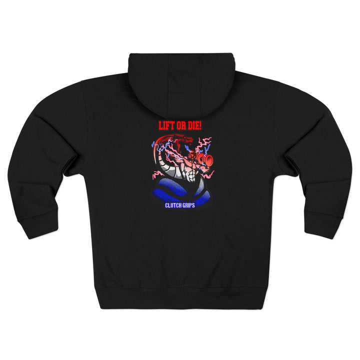 MAC VS SNAKE RED WHITE BLUE FADE /LIFT OR DIE ZIP UP
