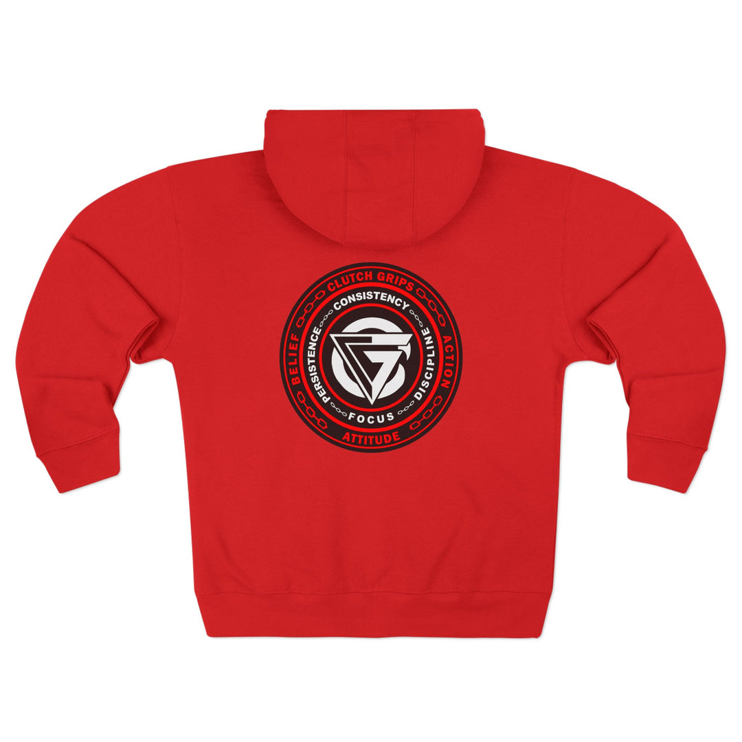 CG CORE WINNERS LOGO RED WHITE BLACK/CONQUER ZIP UP