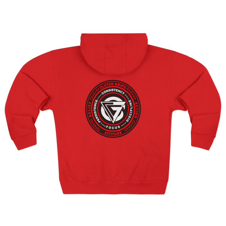 CG CORE WINNERS LOGO RED WHITE BLACK/CONQUER ZIP UP