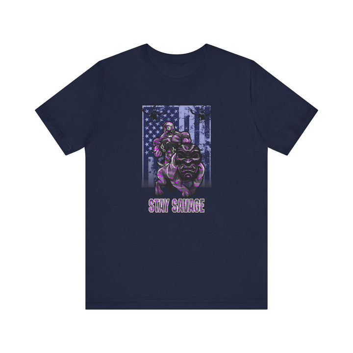 ANGRY DOG FLAG PURPLE GREY CAMO/STAY SAVAGE