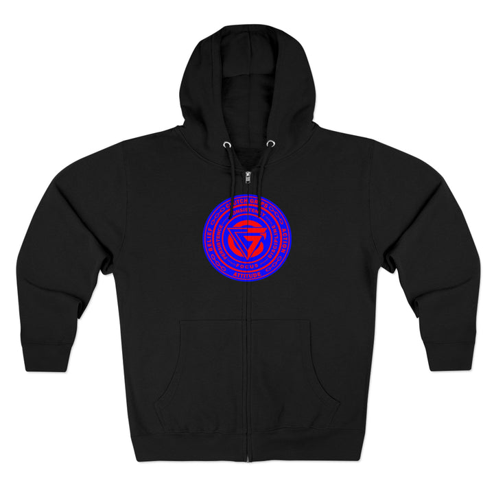 MAC VS SNAKE RED BLUE /LIFT OR DIE ZIP UP