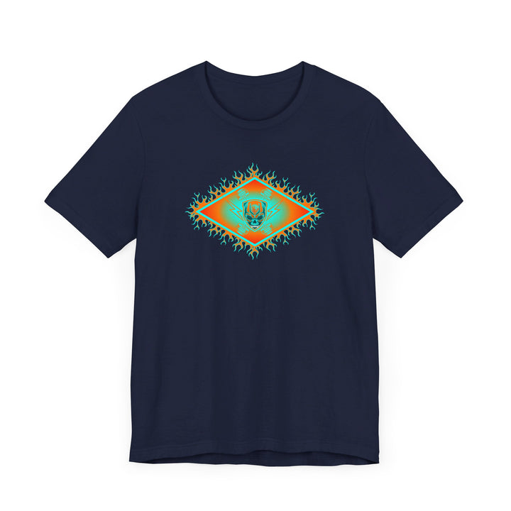 MIAMI AQUA ORANGE DIAMOND SKULLATOR DOUBLE BELL
