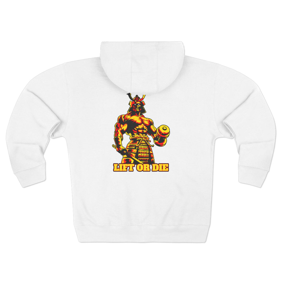 CG SAMURAI GYM MASTER DIAMOND GOLD RED BLACK/LIFT OR DIE ZIP UP