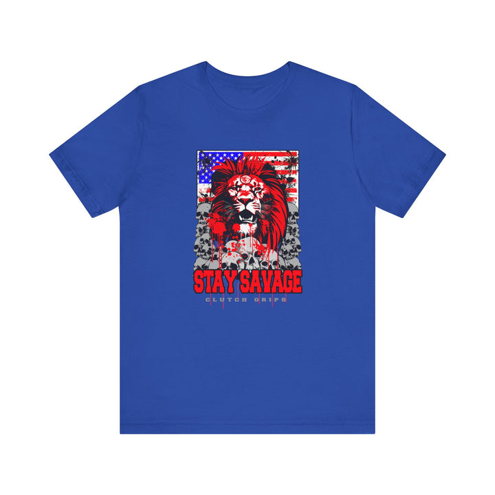 LION HEART RED WHITE BLUE FLAG /STAY SAVAGE