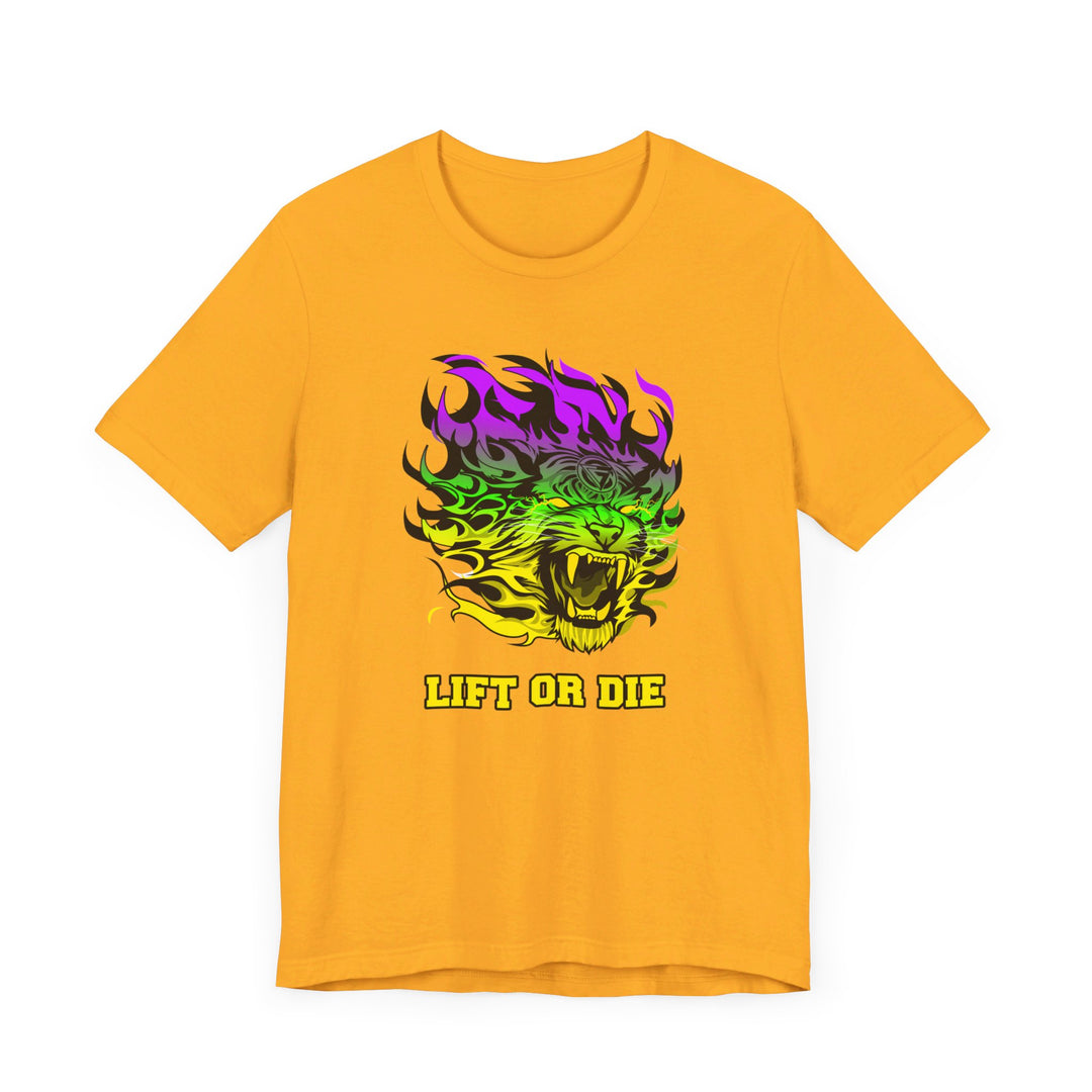 TIGER FLAME YELLOW GREEN PURPLE FADE/LIFT OR DIE