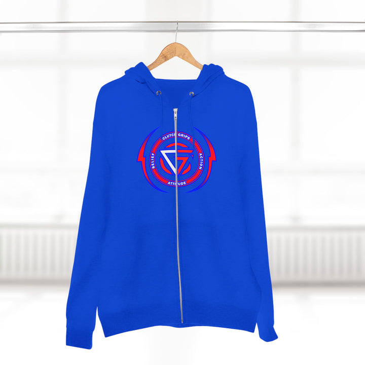 SAMURAI MASK RED WHITE BLUE /CLUTCHGRIPS  ZIP UP