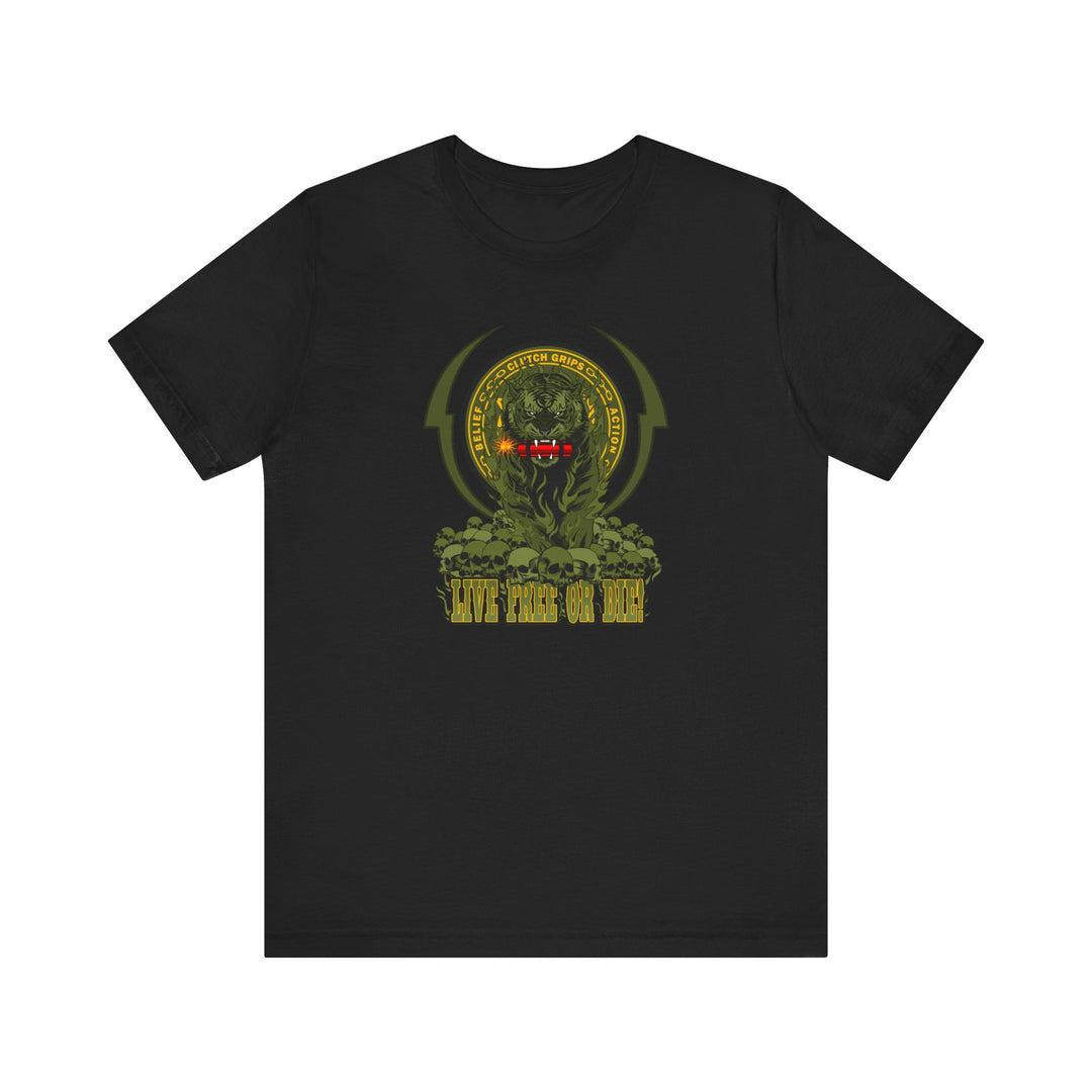 DYNAMITE TIGER ARMY GREEN YELLOW ACCENT /LIVE FREE OR DIE