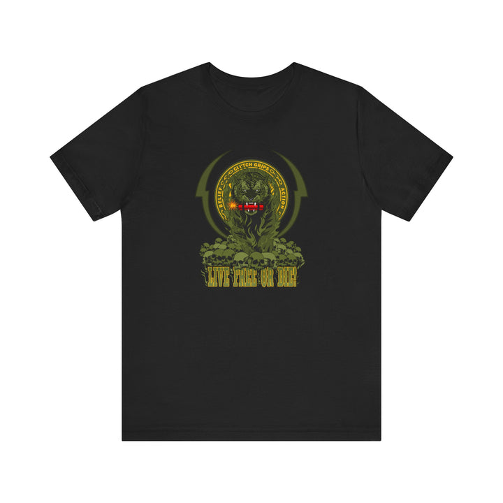DYNAMITE TIGER ARMY GREEN YELLOW ACCENT /LIVE FREE OR DIE
