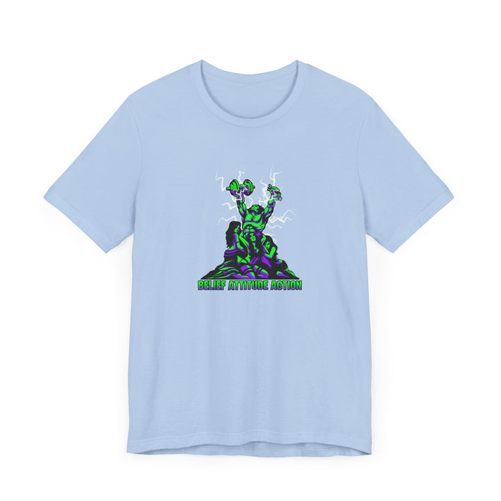 CG CONFIDENCE MAN PURPLE GREEN/BELIEF ATTITUDE ACTION