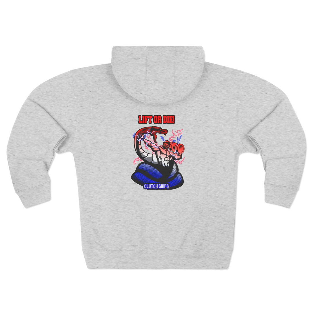 MAC VS SNAKE RED WHITE BLUE FADE /LIFT OR DIE ZIP UP